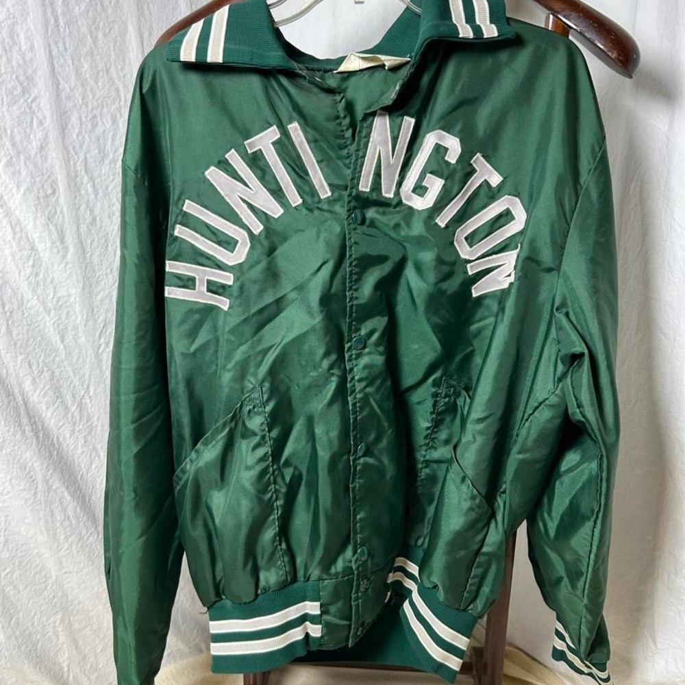 80s Huntington green varsity jacket #varsityjacket large Gem sportswear‎